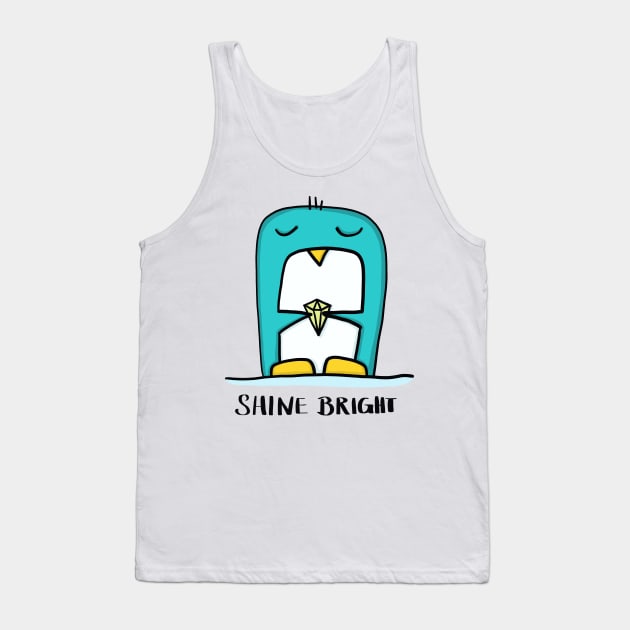Shine bright - penguin with diamond Tank Top by ThomaeArt